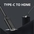 USB Type C to HDMI Adapter USB 3 1  USB C  to HDMI Adapter Male to Female Converter for MacBook2016 Huawei Matebook Smasung S8 As shown