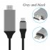 USB Type C to HDMI HDTV Cable Adapter 4K 30HZ High Definition for PC Laptop Tablet Smartphone black