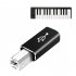 USB Type c To Printer Cable Adapter Square Port Converter For Electronic Piano Printer USB C Female To USB B Male Adapter black