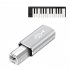 USB Type c To Printer Cable Adapter Square Port Converter For Electronic Piano Printer USB C Female To USB B Male Adapter silver gray