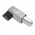 USB Type c To Printer Cable Adapter Square Port Converter For Electronic Piano Printer USB C Female To USB B Male Adapter silver gray