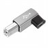 USB Type c To Printer Cable Adapter Square Port Converter For Electronic Piano Printer USB C Female To USB B Male Adapter silver gray