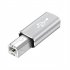 USB Type c To Printer Cable Adapter Square Port Converter For Electronic Piano Printer USB C Female To USB B Male Adapter silver gray