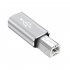 USB Type c To Printer Cable Adapter Square Port Converter For Electronic Piano Printer USB C Female To USB B Male Adapter silver gray
