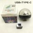 USB Voice Control Magic Ball Lamp with Adapter for Disco Stage Decor black