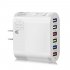 USB Wall Charger 48W 6 Port Fast Charging Block Adapter Plug Compatible For IPhone Android Tablet PC Mobile Phone white EU Plug