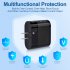 USB Wall Charger 48W 6 Port Fast Charging Block Adapter Plug Compatible For IPhone Android Tablet PC Mobile Phone white EU Plug