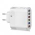USB Wall Charger 48W 6 Port Fast Charging Block Adapter Plug Compatible For IPhone Android Tablet PC Mobile Phone white EU Plug