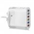 USB Wall Charger 48W 6 Port Fast Charging Block Adapter Plug Compatible For IPhone Android Tablet PC Mobile Phone white EU Plug