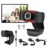 USB Web Camera HD Computer Camera Webcams Built In Sound absorbing Microphone Black 720P