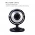 USB Webcam Camera with Mic Night Vision Web Cam For PC Laptop Web Camera PC Webcam Video Calling Computer Camera black