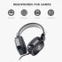 USB Wired Gaming Headphone LED RGB Lighting Over Ear Gamer Headset with Microphone for PC Laptop Xbox One PS4 Illuminated black and red