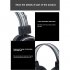 USB Wired Gaming Headphone LED RGB Lighting Over Ear Gamer Headset with Microphone for PC Laptop Xbox One PS4 Not glowing black gray