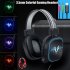 USB Wired Gaming Headphone LED RGB Lighting Over Ear Gamer Headset with Microphone for PC Laptop Xbox One PS4 Not glowing black gray