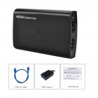USB3.0 Cable HD60 Capture Card UVC with Microphone Input to Support 4k30fps Input Output black