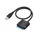 USB3 0 to SATA Adapter Cable Support 2 5 3 5inch SATA7 15PIN HDD SSD PC External Disk Extension Converter Support UASP black