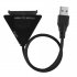 USB3 0 to SATA3 0 7   15PIN Hard Drive External Cable Box USB3 0 Disk Adapter Cable black