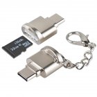 USB3.1 Card Reader Single TF High Speed TYPE-C for Huawei Sumsung Silver
