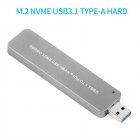 USB3 1 to PCI E NVME M 2 TYPE A SSD Hard Disk Box Adapter Card External Enclosure Case for 2242 2260 2280 GB SSD Silver