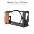 UURig C G7XMarkIII Cage Rig Frame Case Stabilizer With Wooden Handle Hand Grip Cold Shoe Mount for Canon G7X Mark III Camera Vlog Extension Accessories black