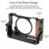 UURig C RX100 VII Vlog Camera Cage for 7RX100 VII Case With Wood Handle Handgrip Dual Cold Shoe Mount Camera Studio Accessories black