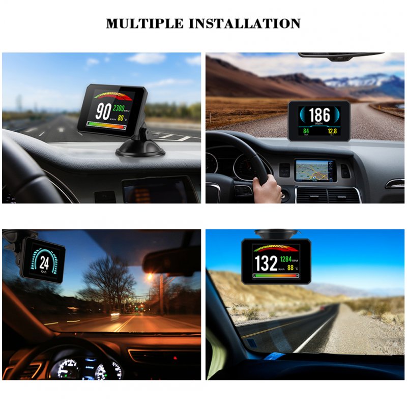 Hud Head-up Display P16 Obd Car Water Temperature Digital Display 