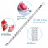 UV Gel Remover Dual ended Dotting Pen Stainless Steel Gold Silver Pedicure Nail Art Tools for UV Gel blue