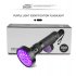 UV Light 100LEDs Flashlight Torch Light Safety Ultraviolet Detection Lamp black Purple light