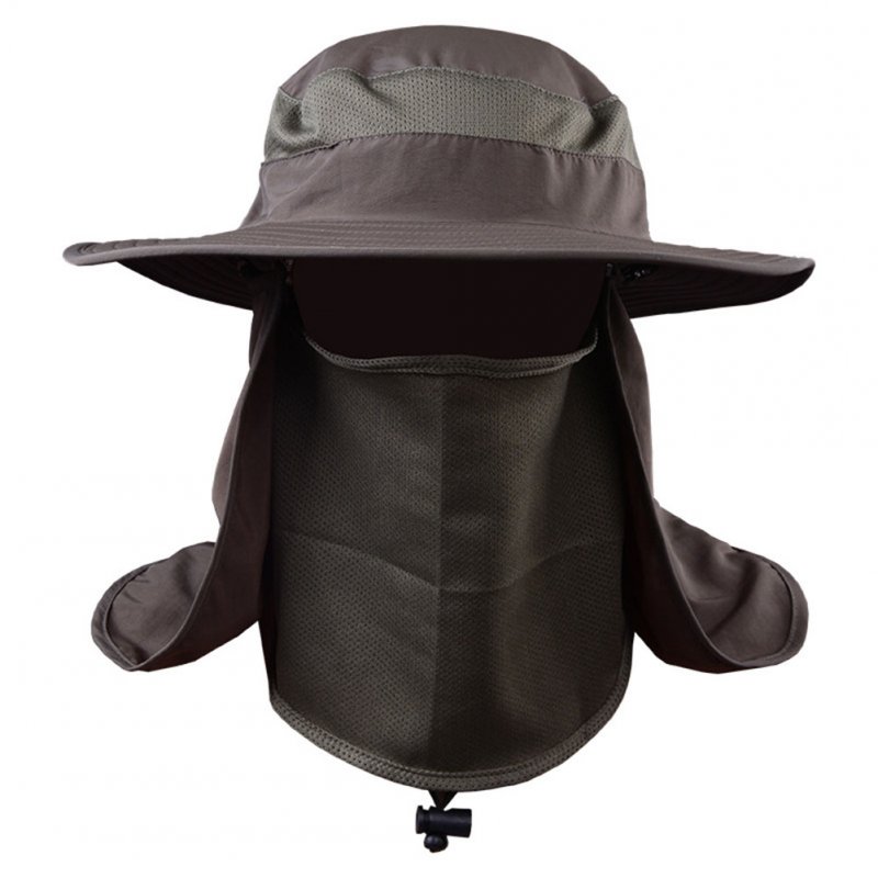 UV Protection Face Neck Flap Sun Fishing Hat Mask Headband Fishing Equipment  Army color