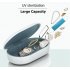 UV Sterilization Box For Mask Sanitizer Box Disinfection Sterilizing Phone Charging Wireless Charger white