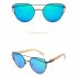 UV400 Fashion Bamboo Leg Metal Frame Lightweight Colorful Lens Sunglasses