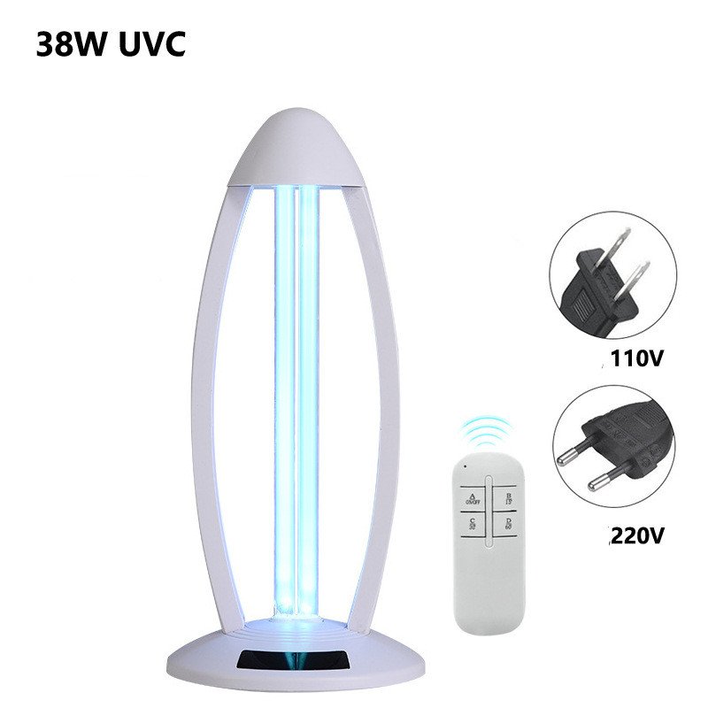 UVC Sterilizing Lamp Portable Disinfection Light with Ozone Lamp for Home 38W 220V/110V
