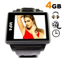 Widescreen MP4 Player Watch - 1.8 Inch Display - 4GB