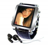 Mens Metallic Watch MP4 Player 2GB - 1.5inch OLED Screen