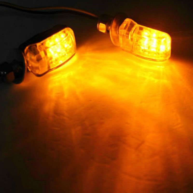 2 Packed LED Motorcycle Turn Signal Light Blinker Indicator Lamp 