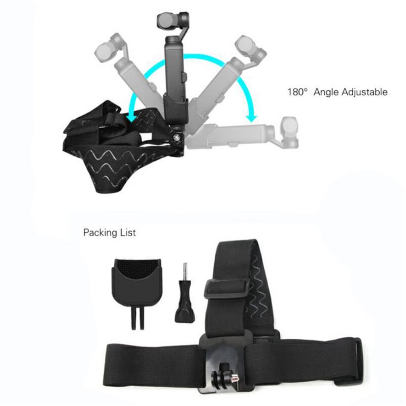 Sunnylife for GoPro Head Strap Headband Mount Holder with Adapter for DJI OSMO Pocket Camera  