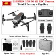L109PRO GPS Drone 4K Quadcopter Mechanical Two-axis Anti-shake 5G WiFi FPV HD ESC Camera Brushless Helicopter 25mins Flight Time Dual battery_EPP foam box