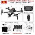 L109PRO GPS Drone 4K Quadcopter Mechanical Two-axis Anti-shake 5G WiFi FPV HD ESC Camera Brushless Helicopter 25mins Flight Time Single battery_Color box