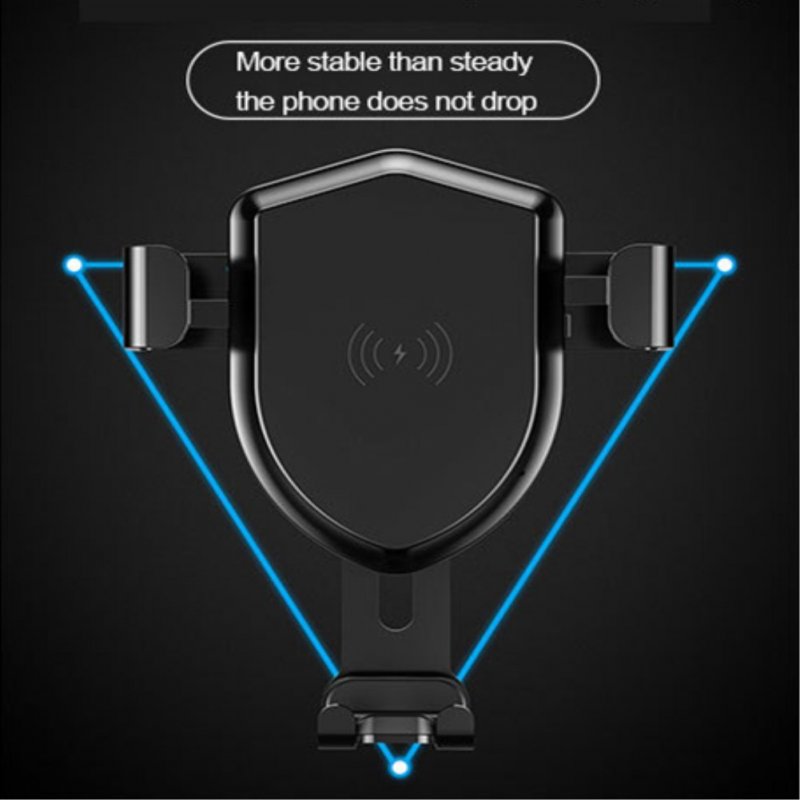 10W Wireless Fast Charge Vehicle MP3 Transmitter Dual USB Mobile Phone Holder Stand 