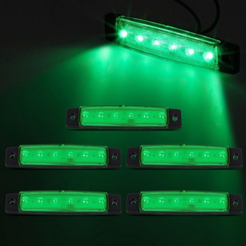 High Power 6 LED 12V Side Indicator Light Marker Lamp for Truck BUS Trailer 5 Colors for Choice 