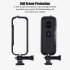 Ulanzi Venture Frame for Insta360 One X Camera Protective Housing Shell Case with Camera Cap Gopro Adapter black