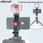 Ulanzi Vertical Shooting Phone Mount Holder Adjustable Mount with Cold Shoe Magic Arm for LED Light Microphone black