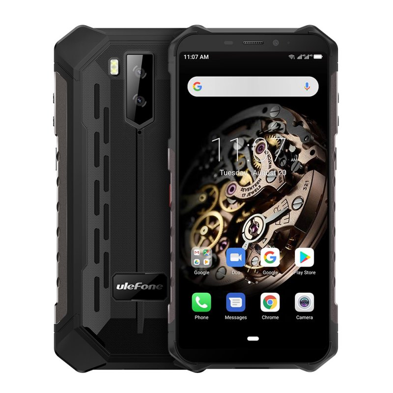 Ulefone Armor X5 MT6763 Octa core ip68 Rugged Waterproof Smartphone Android 9.0 Cell Phone 3GB 32GB NFC 4G LTE Mobile Phone black_European version