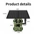 Ultra HD Solar Powered Surveillance Camera Cellular Trail Cameras Infrared Camera for Outdoor Garden EU Plug   64G Card