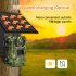 Ultra HD Solar Powered Surveillance Camera Cellular Trail Cameras Infrared Camera for Outdoor Garden EU Plug   64G Card