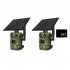 Ultra HD Solar Powered Surveillance Camera Cellular Trail Cameras Infrared Camera for Outdoor Garden EU Plug   64G Card