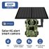 Ultra HD Solar Powered Surveillance Camera Cellular Trail Cameras Infrared Camera for Outdoor Garden EU Plug   64G Card