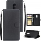 Ultra Slim PU Full Protective Cover Non-slip Shockproof Cell Phone Case with Card Slot for <span style='color:#F7840C'>Xiaomi</span> Redmi note 4 black