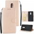 Ultra Slim PU Full Protective Cover Non slip Shockproof Cell Phone Case with Card Slot for Xiaomi Redmi note 4 Golden