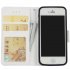 Ultra Slim PU Full Protective Cover Non slip Shockproof Cell Phone Case with Card Slot for iPhone 5G 5S 5SE Golden